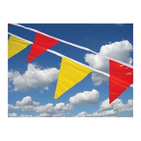 Nmc Pennant Flags, Yellow, 9x12 PF2Y
